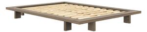 Hnedá dvojlôžková posteľ z borovicového dreva s roštom 140x200 cm Japan – Karup Design