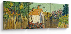 Obraz - Imitator of Vincent van Gogh, Landscape, reprodukcia (s hodinami) (90x30 cm)