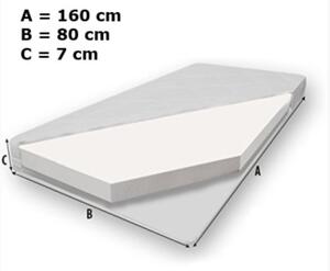 Detská posteľ s matracom Sander 80x160 cm - zelená / biela
