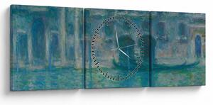 Obraz - Claude Monet, Palazzo da Mula, Venice, reprodukcia (s hodinami) (90x30 cm)