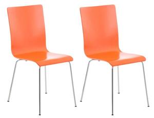 Súprava 2 ks stoličiek pre návštevníkov Melani oranžová