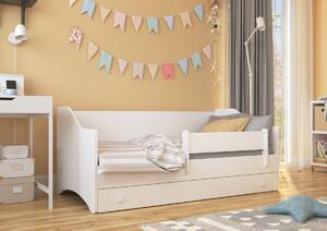 Detská posteľ s matracom a úložným priestorom Nemi 80x160 cm - biela