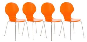 4-dielna súprava stoličiek pre návštevníkov Finley oranžová