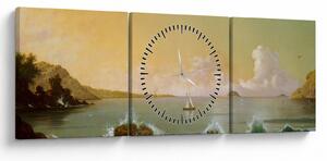 Obraz - Martin Johnson Heade, Rio de Janeiro Bay, reprodukcia (s hodinami) (90x30 cm)