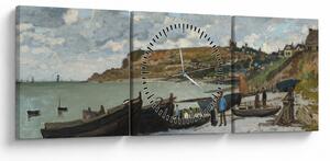 Obraz - Claude Monet, Sainte Adresse, reprodukcia (s hodinami) (90x30 cm)
