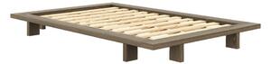 Hnedá jednolôžková posteľ z borovicového dreva s roštom 120x200 cm Japan – Karup Design