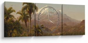 Obraz - Frederic Edwin Church, Tamaca Palms, reprodukcia (s hodinami) (90x30 cm)