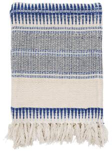 Prehoz z recyklovanej bavlny Blue/Grey 125 × 150 cm