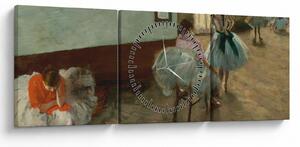 Obraz - Edgar Degas, The Dance Lesson, reprodukcia (s hodinami) (90x30 cm)
