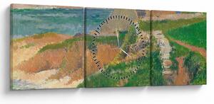 Obraz - Henri Moret, The Island of Raguenez, Brittany, reprodukcia (s hodinami) (90x30 cm)