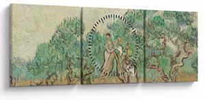 Obraz - Vincent van Gogh, The Olive Orchard, reprodukcia (s hodinami) (90x30 cm)