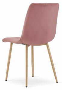 Dekorstudio Zamatová jedálenská stolička TURIN - ružová