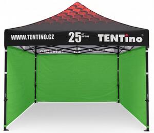 TENTino PROMO nožnicový stan 3x3 m STEEL s potlačenou STRECHOU Farba opláštenia: 13A - SVETLO ZELENÁ, Počet bočních plachet: konstrukce + střecha TENTino + 1x boční strana