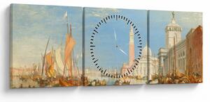 Obraz - Joseph Mallord William Turner, Venice the Dogana and San Giorgio Maggiore, reprodukcia (s hodinami) (90x30 cm)