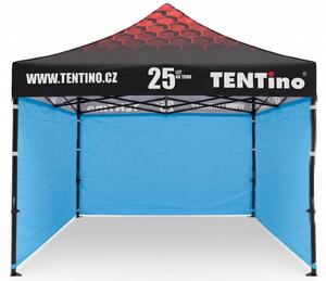 TENTino PROMO nožnicový stan 3x3 m STEEL s potlačenou STRECHOU Farba opláštenia: 12A - SVETLO MODRÁ, Počet bočních plachet: konstrukce + střecha TENTino + 1x boční strana