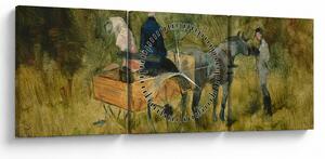 Obraz - Henri de Toulouse-Lautrec, The Trap, reprodukcia (s hodinami) (90x30 cm)
