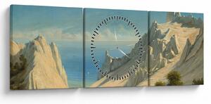 Obraz - Georg Emil Libert, View of Sommerspiret, the Cliffs of Møn, reprodukcia (s hodinami) (90x30 cm)