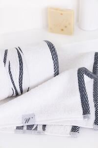 Matějovský BORNEO uteráky, osušky - biele s antracitovou bordúrou biela Bavlna 50x100 cm