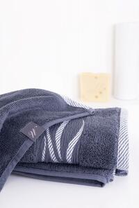 Matějovský BORNEO uteráky, osušky - ové s ovou bordúrou antracit Bavlna 30x50 cm