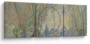 Obraz - Claude Monet, Woman Seated under the Willows, reprodukcia (s hodinami) (90x30 cm)