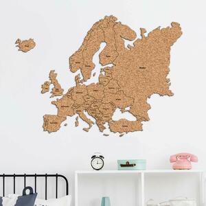 DUBLEZ | Korková mapa Európy s názvami štátov