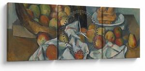 Obraz - Paul Cezanne, The Basket of Apples, reprodukcia (s hodinami) (90x30 cm)