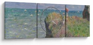 Obraz - Claude Monet, Cliff Walk at Pourville, reprodukcia (s hodinami) (90x30 cm)