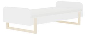 Benlemi Jednolôžková posteľ MODULAR s masívnou obdĺžnikovou podnožou Rozmer: 90x200 cm, Variant: Bez čela