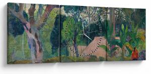 Obraz - Paul Gauguin, Te raau rahi (The Big Tree), reprodukcia (s hodinami) (90x30 cm)
