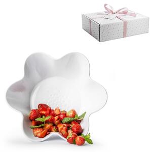 Keramická misa PICCADILLY FLORA Ø25,5 cm, biela