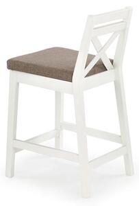 Halmar BORYS LOW stolička barová nízka biela / tap. Inari 23