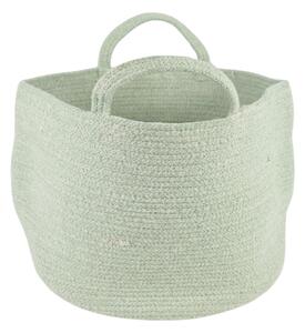 Úložný kôš s úchytmi COTTON HAVEN 35x35 cm - viac farieb Farba: Svetlozelená