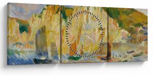 Obraz - Auguste Renoir, Sea and Cliffs, reprodukcia (s hodinami) (90x30 cm)
