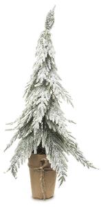 Umelý vianočný stromček zasnežený v kvetináči 57x30x30cm