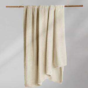 Béžová deka z mikrovlákna DecoKing Henry, 70 × 150 cm