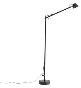 Stojacie Lampa Muuto, stmievateľné, Čierna, Obývacia izba, Hliník, Moderný