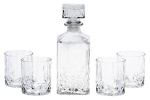 EXCELLENT Whiskey set karafa + poháre sada 5 ks krištáľové sklo, 0,9 L KO-YE7300760