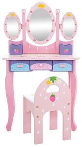 Detský toaletný stolík Veronica Pink