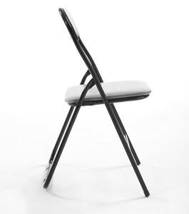 Skladacia stolička Elise sivá/čierna