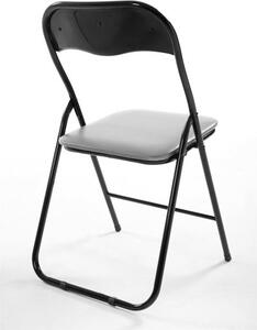 Skladacia stolička Elise sivá/čierna