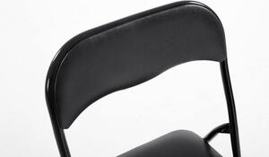 Skladacia stolička Elise čierna/čierna
