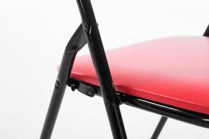 Skladacia stolička Elise červená/čierna