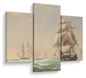 Obraz - Fitz Henry Lane, The United States Frigate President Engaging the British Squadron, reprodukcia (90x60 cm)