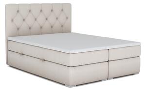 Manželská posteľ Boxspring 140 cm Ronda (krémová) (s úložným priestorom). Vlastná spoľahlivá doprava až k Vám domov. 1020371