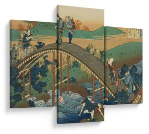 Obraz - Katsushika Hokusai, Ariwara no Narihirafrom the series One Hundred, Poems Explained by the Nurse (Hyakunin isshu uba ga etoki), reprodukcia (90x60 cm)