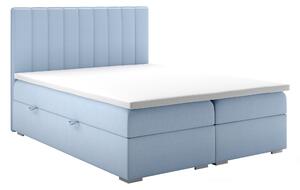 Manželská posteľ Boxspring 140 cm Ranaly (modrá) (s úložným priestorom). Vlastná spoľahlivá doprava až k Vám domov. 1020353