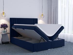 Kontinentálna posteľ 180 cm Morcano (tmavomodrá) (s úložným priestorom). Vlastná spoľahlivá doprava až k Vám domov. 1020337