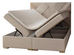 Manželská posteľ Boxspring 180 cm Melo (béžová) (s úložným priestorom). Vlastná spoľahlivá doprava až k Vám domov. 1020235