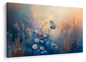 Obraz - Lúka s motýľom (90x60 cm)