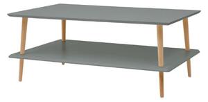 KORO Nízky konferenčný stolík široký 110x70 cm - tmavosivý